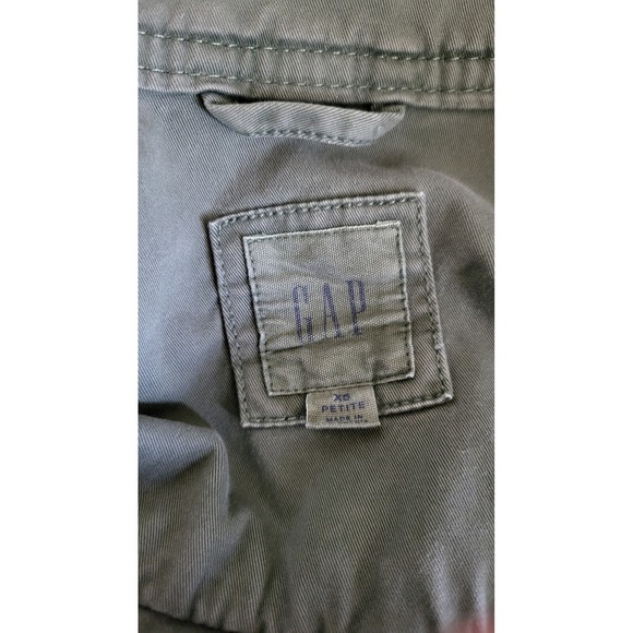 Gap Y2k Army Green Utility Jacket Military Anorak Drawstring Waist Lightweight - Picture 10 of 10